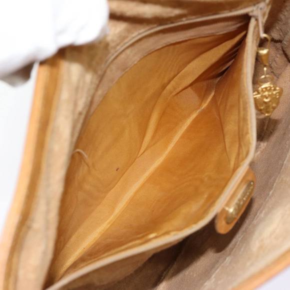 GUCCI Micro GG Canvas Web Sherry Line Shoulder Bag Beige Gold Auth 88776 - Picture 11 of 16